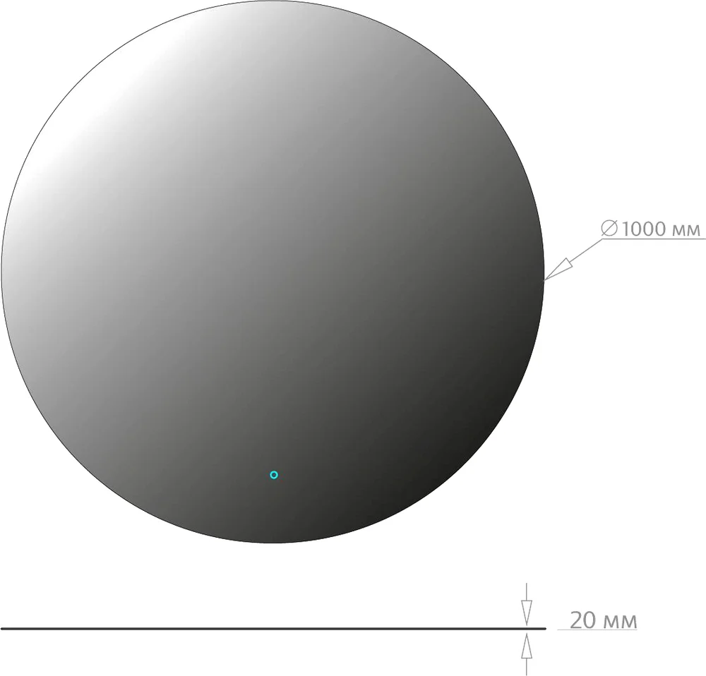 Зеркало Onika Сола 100 с подсветкой  210019 - 7