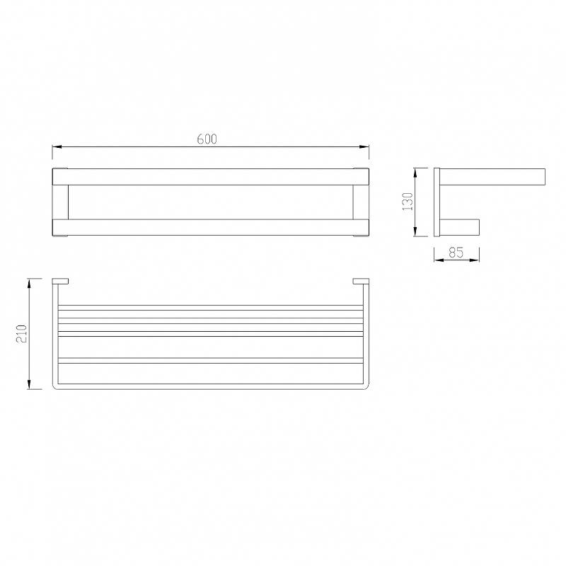 Полка для полотенец Abber Westen хром AA1758 - 1