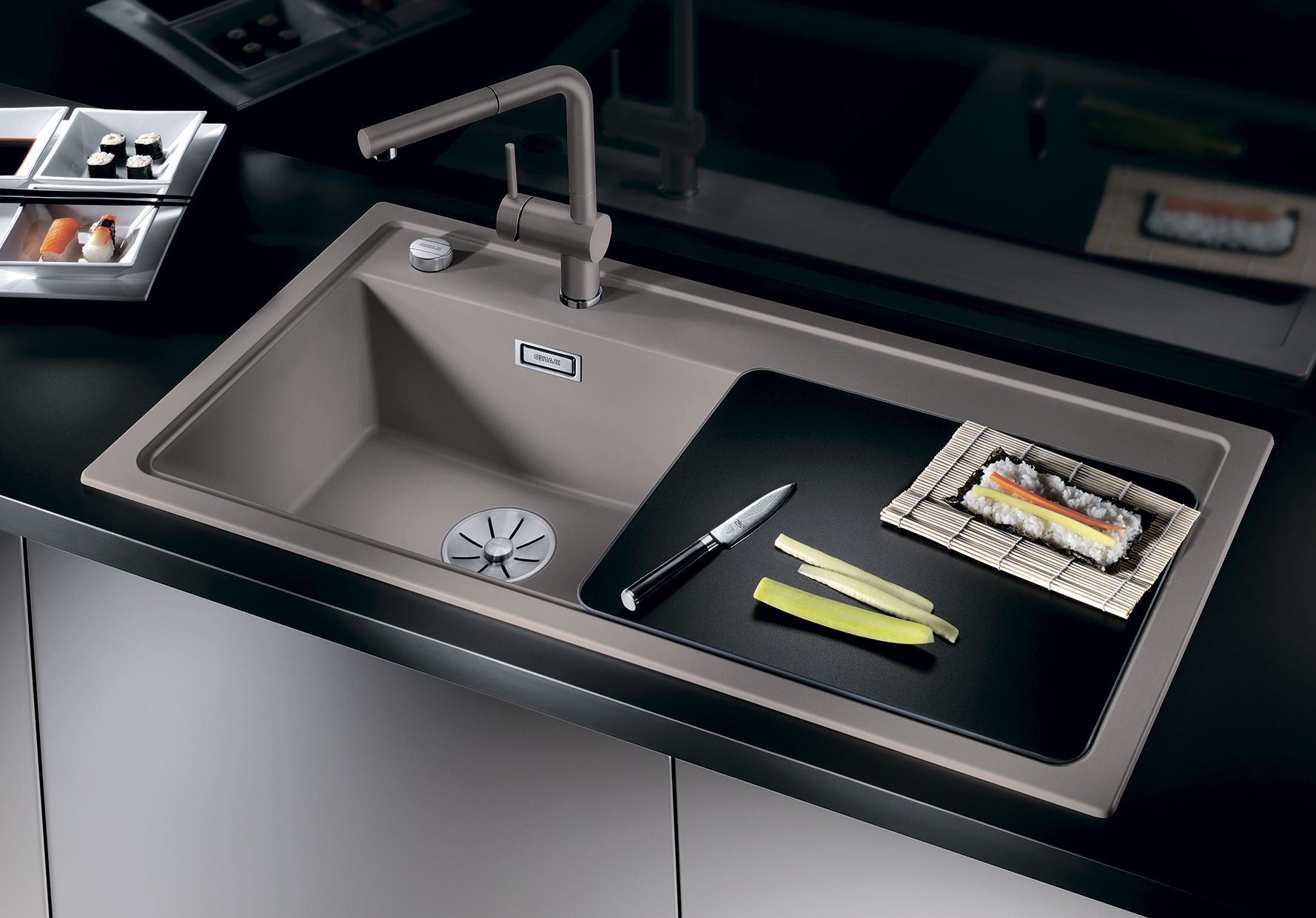 Мойка кухонная Blanco Zenar XL 6S серый беж, левая 524007 - 1