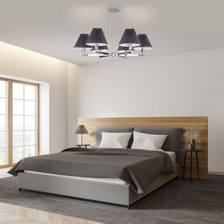 Подвесная люстра Eurosvet Peony 60136/6 хром/графит - 2