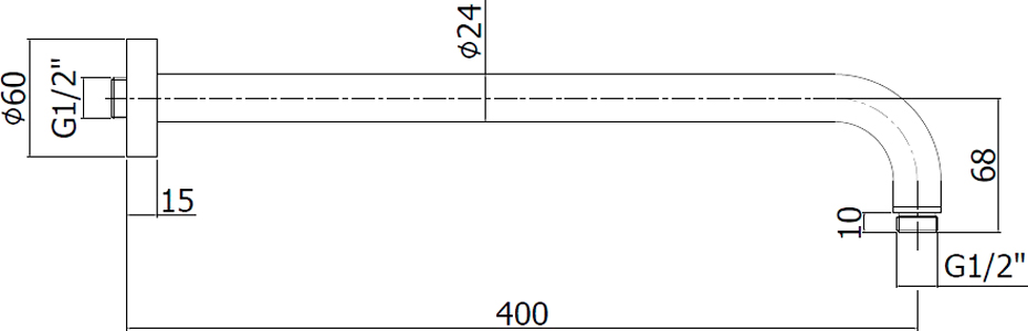 Кронштейн для верхнего душа Paffoni Lusso ZSOF034HG золото медовое - 2