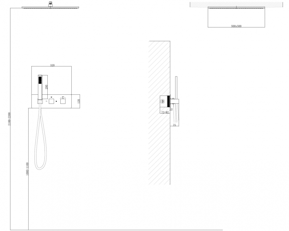 Душевой комплект Abber Daheim с термостатом черный матовый AF8255B - 2