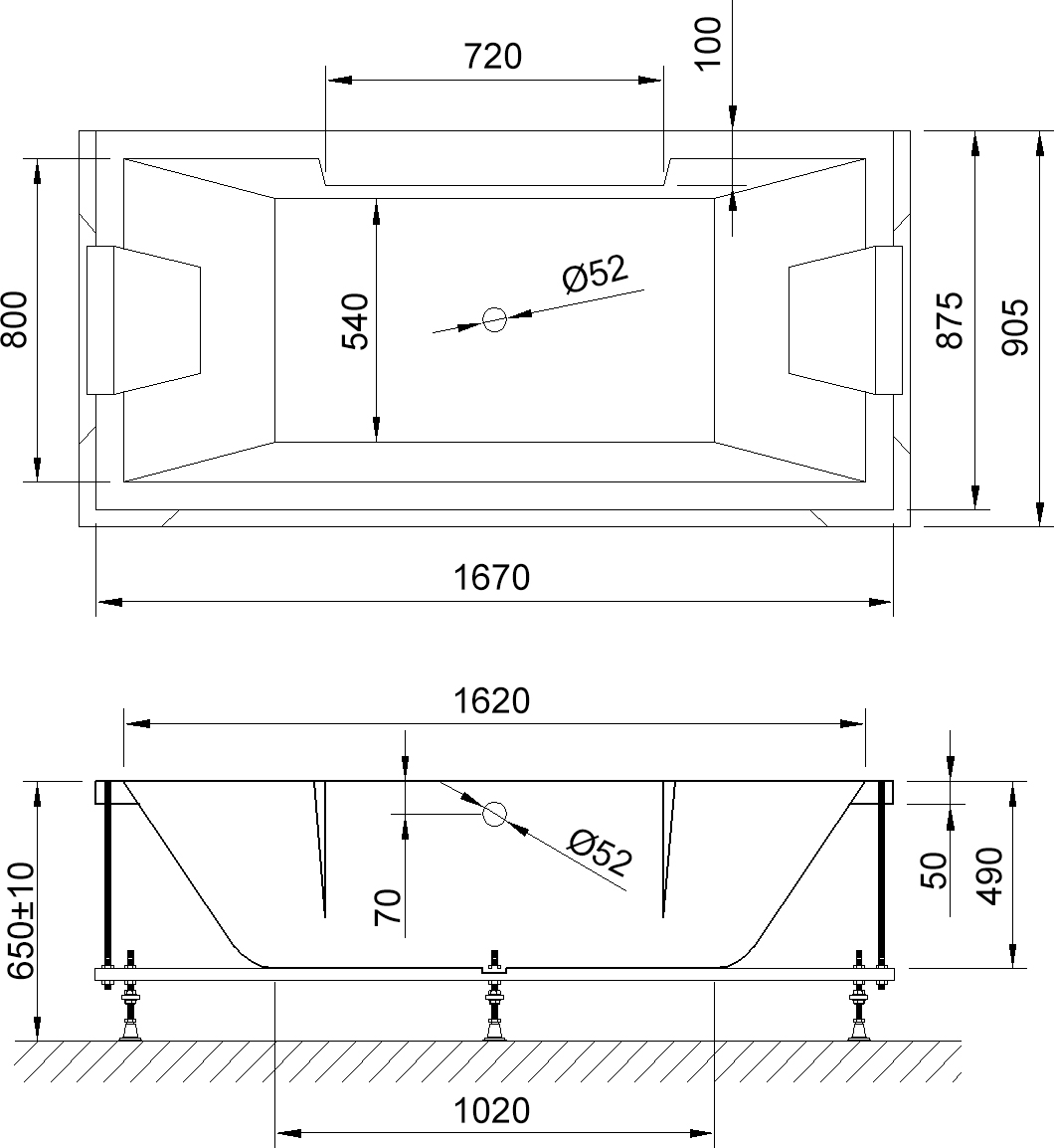 Акриловая ванна Royal Bath Triumph 170x87 RB665101SB - 1