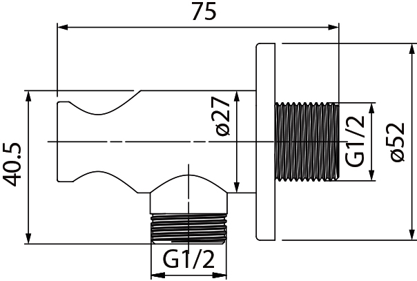 Шланговое подключение Iddis 001SB01i62 с держателем - 1