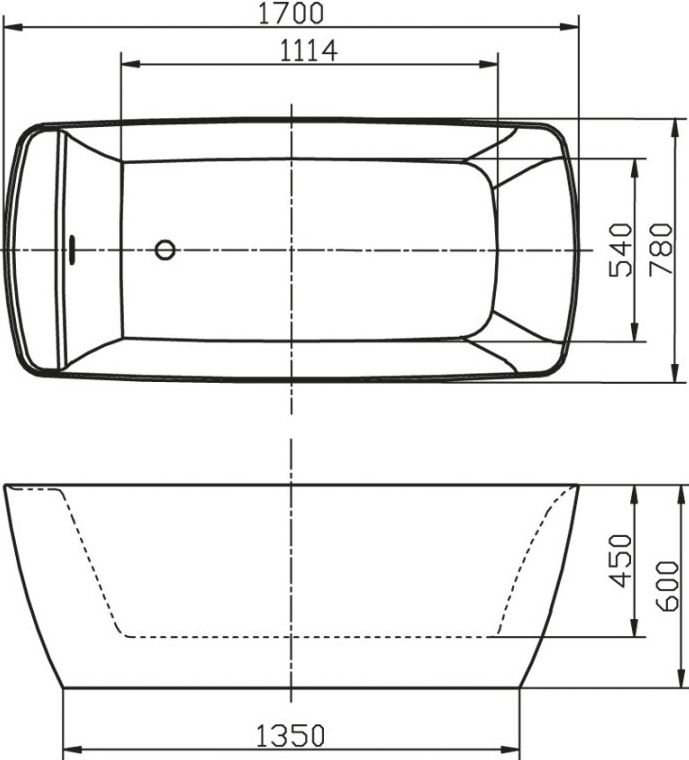 Акриловая ванна BelBagno BB304 - 3