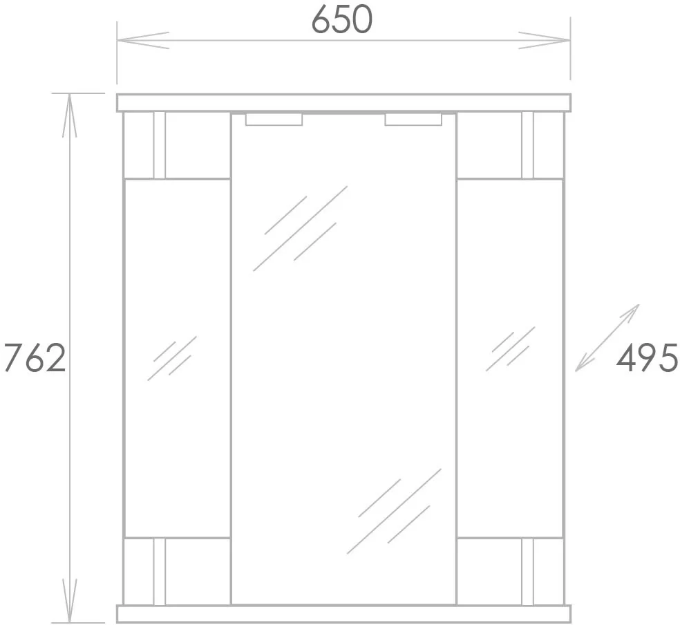 Зеркало-шкаф Onika Валерия 65 белый  206505 - 5