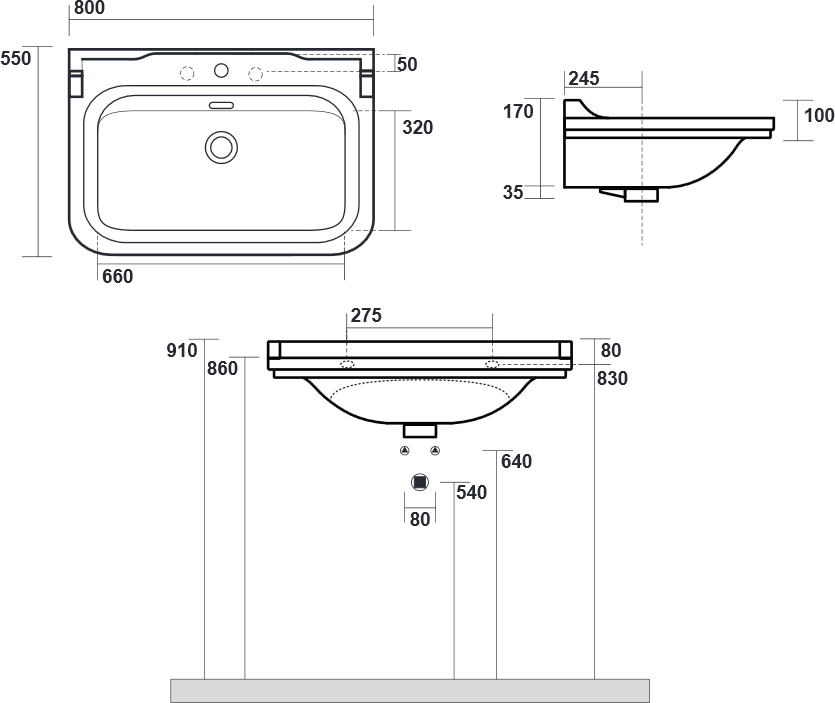Раковина Kerasan Waldorf 4141 4141K1 - 10