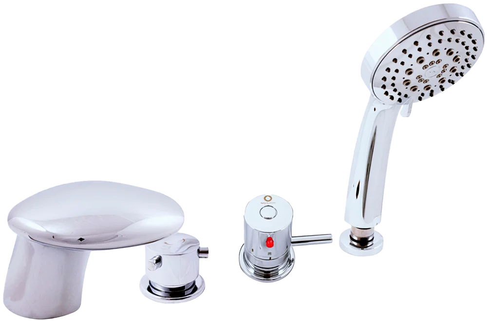 Смеситель на борт ванны термостатический Rav Slezak Dunaj хром DT271.5P - 0