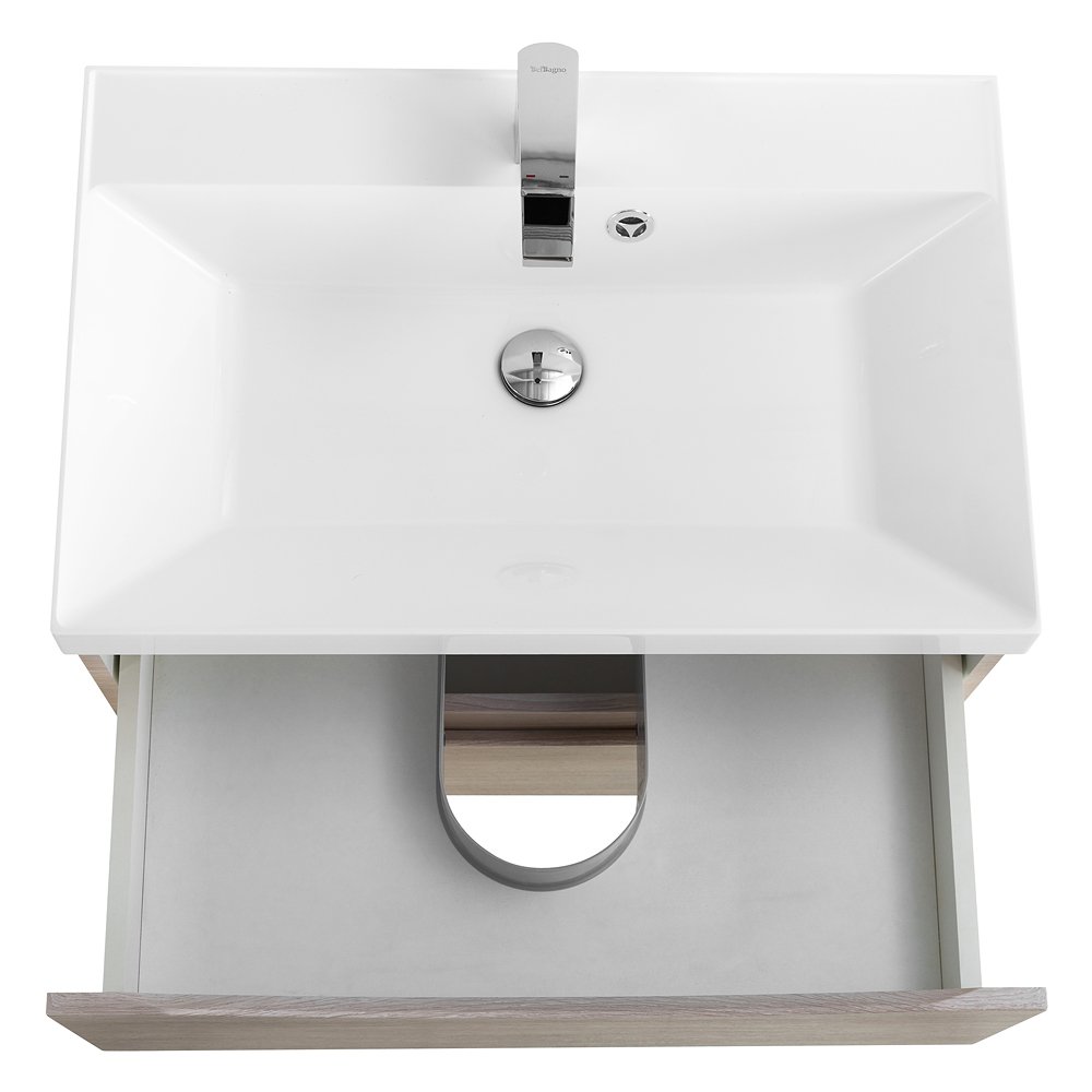 Тумба с раковиной Belbagno Marino 70 светлое дерево - 3