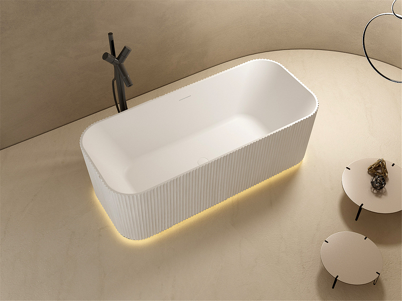 Ванна из искусственного камня Abber Stein 170х75 белый матовый AS9663 - 3