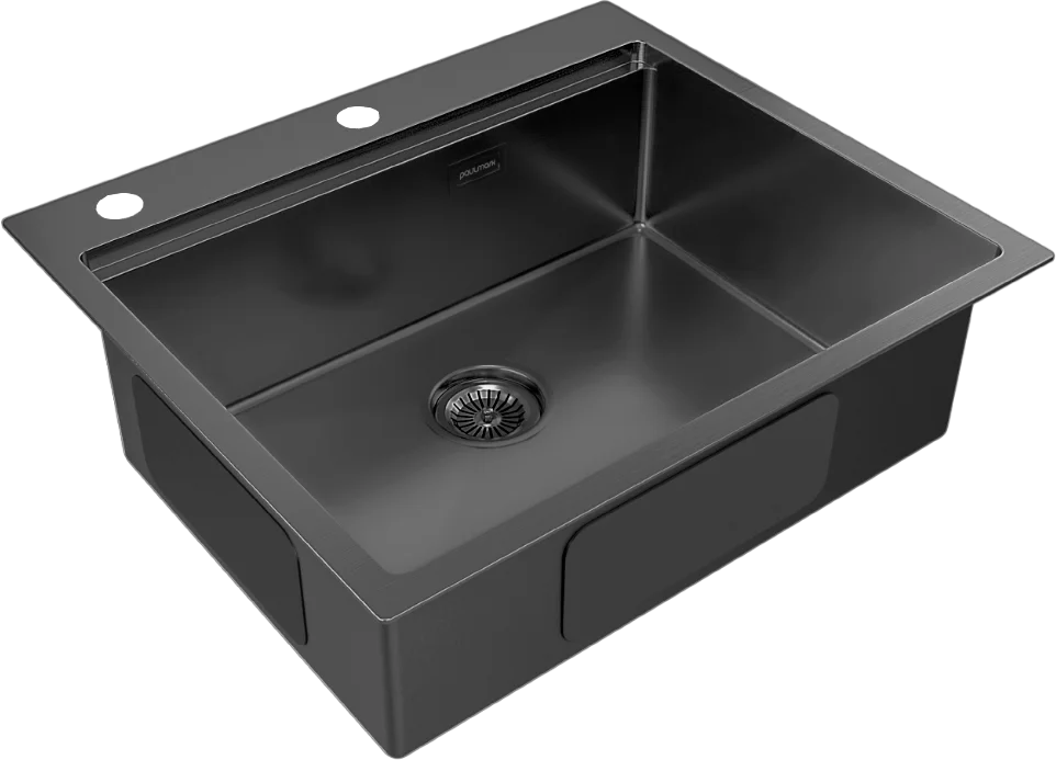 Мойка кухонная Paulmark Brim-Pro 59 темный хром PM705951-GM - 3