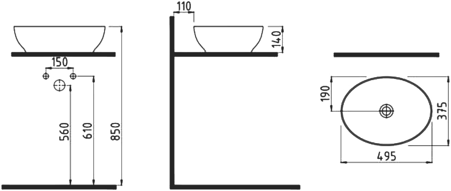 Рукомойник Bien Motto MTLG05002FD0W5000 - 1
