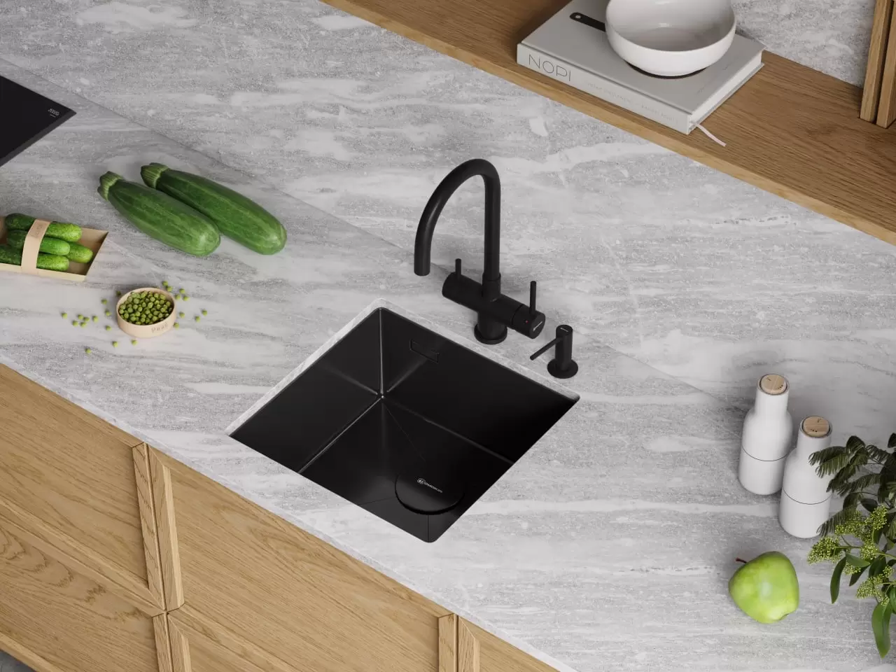 Смеситель для кухни Omoikiri Akita графит  4994354 - 2