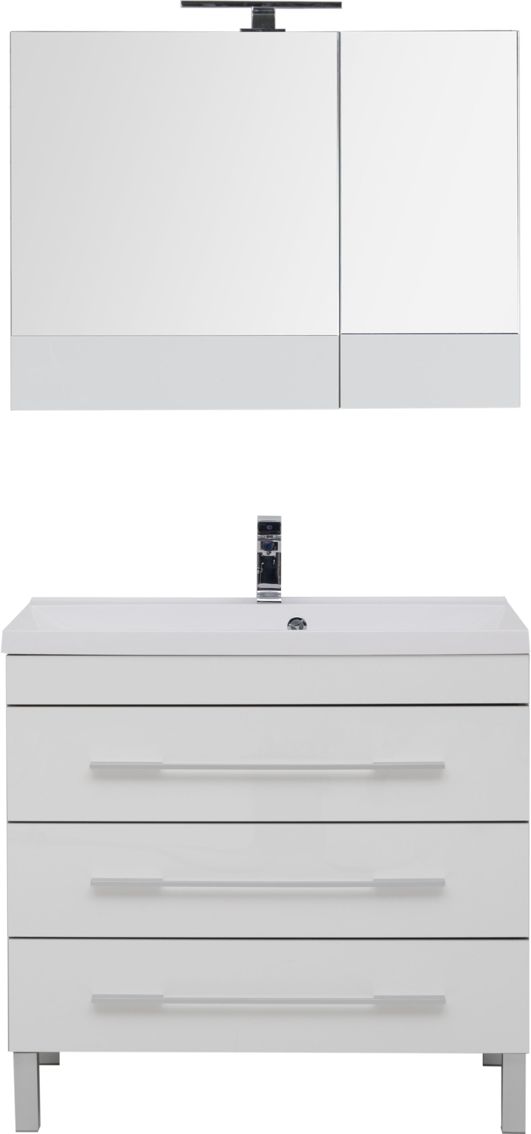 Тумба с раковиной Aquanet Верона 90 белая - 10