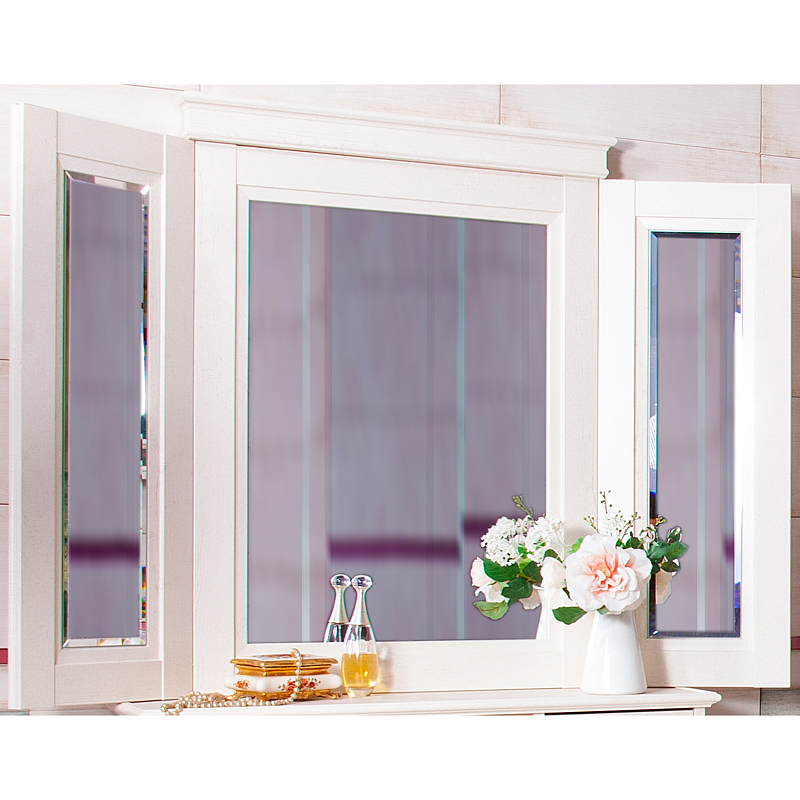 Зеркало Бриклаер Кантри 120 бежевый дуб прованс  4627125414121 - 0