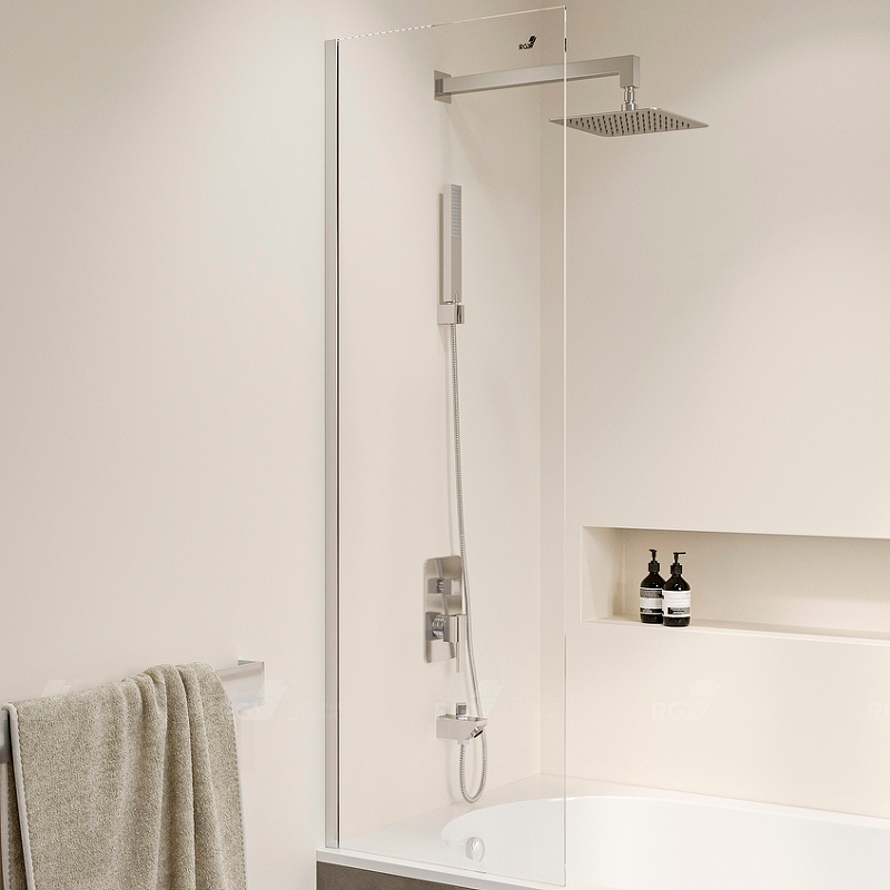  Шторка на ванну RGW Screens SC-056-8 40х150 профиль хром стекло прозрачное 35110562840-11 - 0