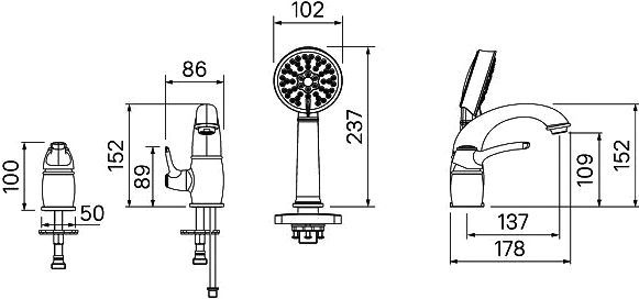 Смеситель Iddis Oldie OLDSB30i07 на борт ванны - 3