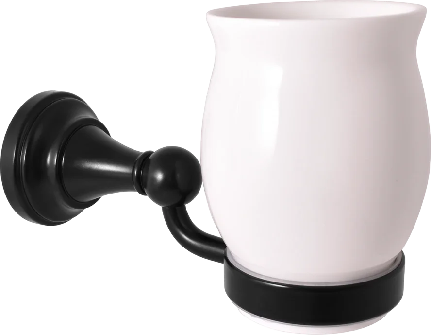 Стакан для зубных щеток Rav Slezak Morava черный матовый MKA0201CMAT - 0