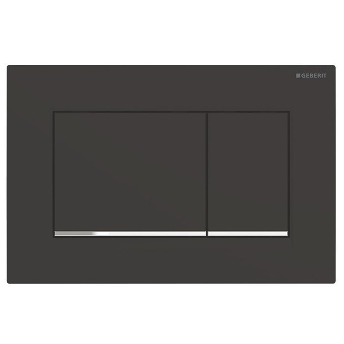 Кнопка смыва Geberit Sigma 30 115.883.14.1 черный матовый / хром глянцевый - 0