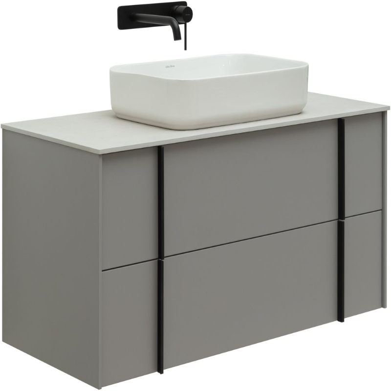 Тумба под раковину Allen Brau Reality 100 серый матовый 1.32007.PGM - 1