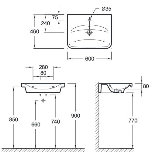 Подвесная раковина Jacob Delafon Replay  E4485-00 - 1