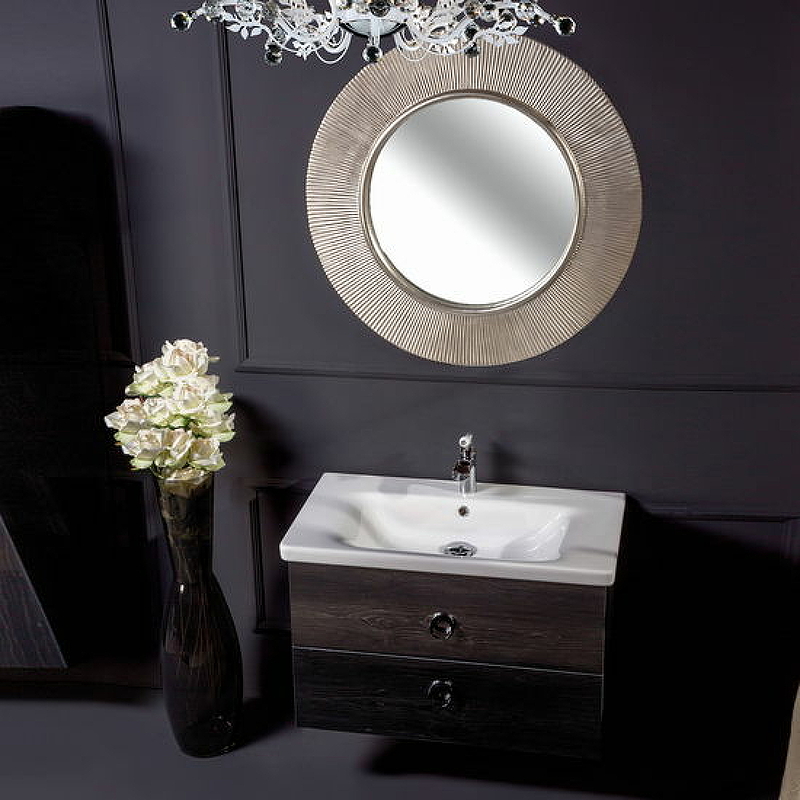 Тумба под раковину Armadi Art NeoArt 100 раковина моноблок темное дерево 830-100-BW - 3