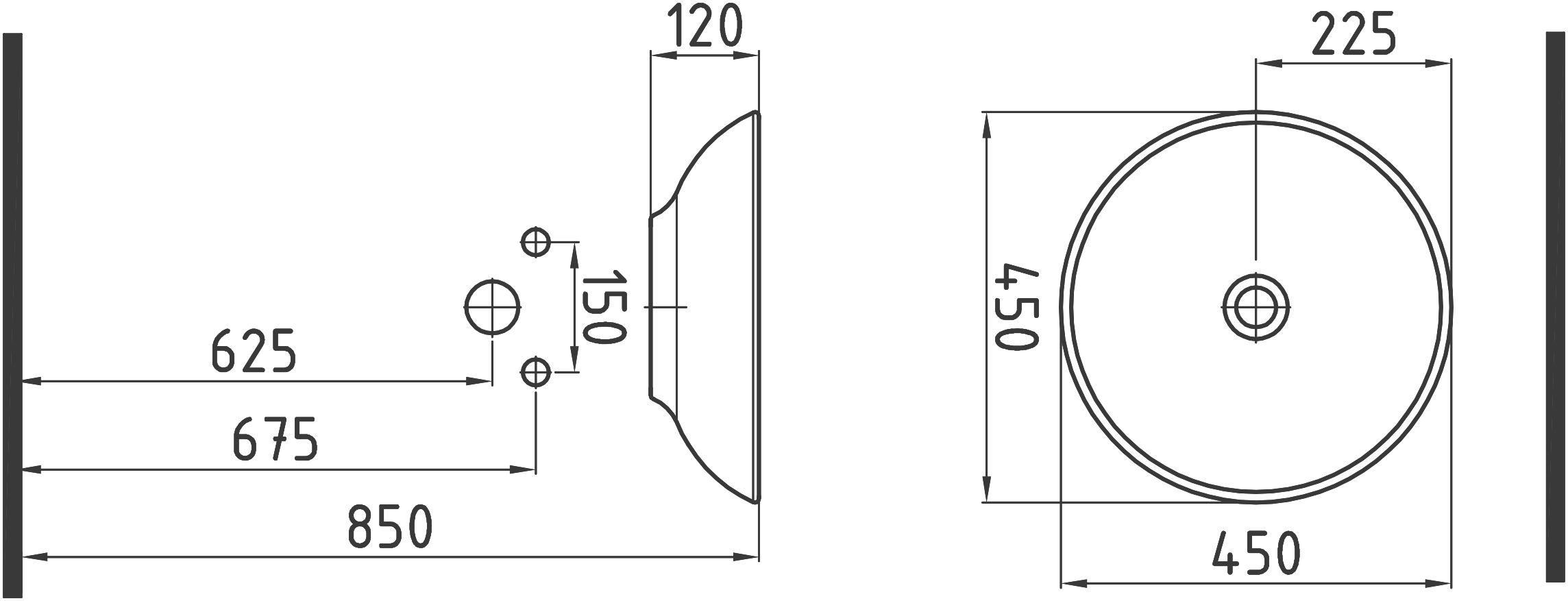 Рукомойник Bien Harmony HRLG04501FD0W3000 - 3