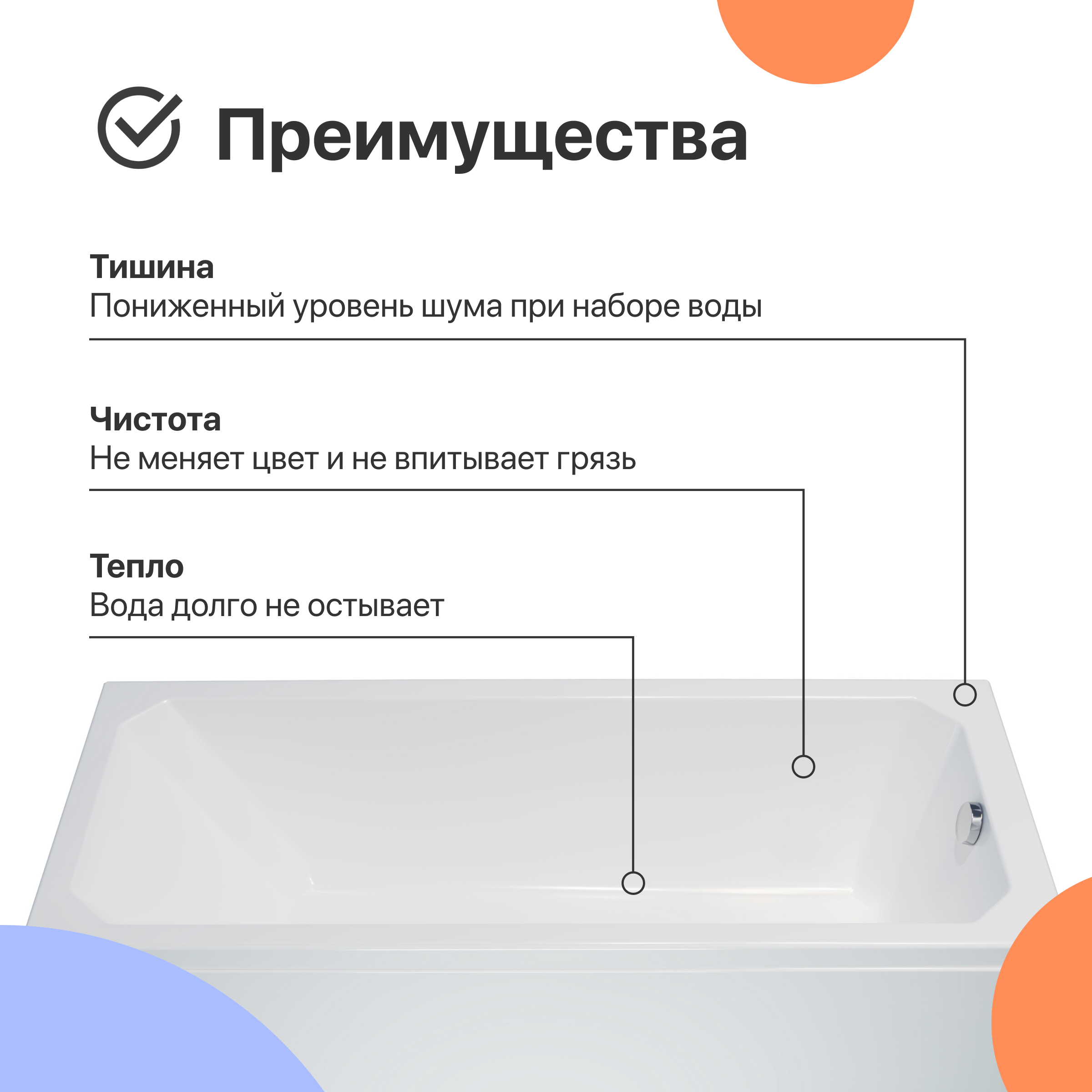 Акриловая ванна DIWO Элиста 150x70 с каркасом 567734 - 4