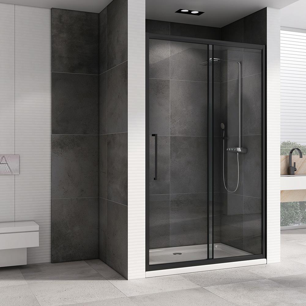 Душевая дверь ABBER Schwarzer Diamant 140 профиль черный  AG30140BH - 1