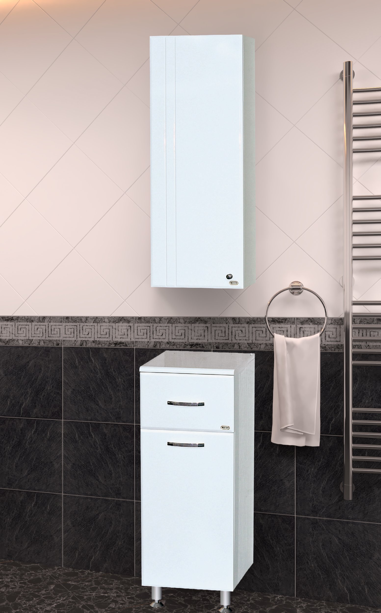 Тумба Misty Люси 30 с бельевой корзиной Э-Люс07030-011Бк - 1