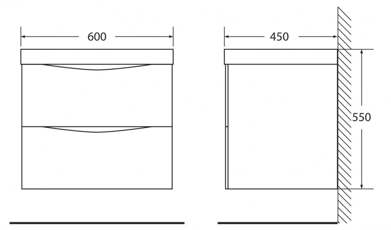 Тумба под раковину Belbagno Marino 60 светлое дерево MARINO-600-2C-SO-RG-P - 19