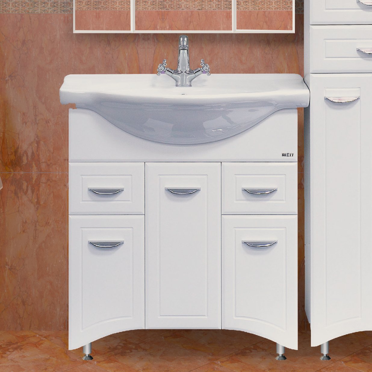 Тумба с раковиной Misty Дрея 75 - 0