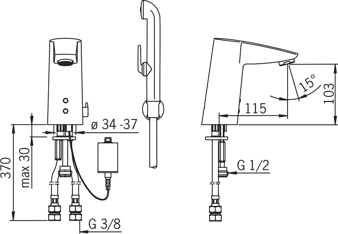 Смеситель для раковины Oras Cubista хром  2814F - 19