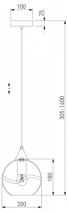 Подвесной светильник Eurosvet Lotus 50221/1 дымчатый - 2