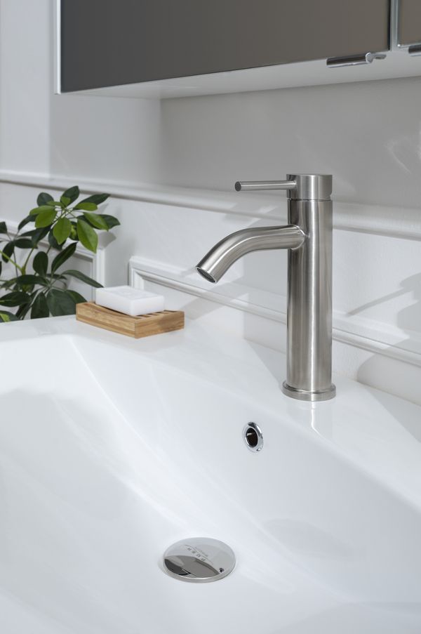 AF210-10S Aquanet Steel, смеситель для умывальника, сталь, сатин (242966) - 4