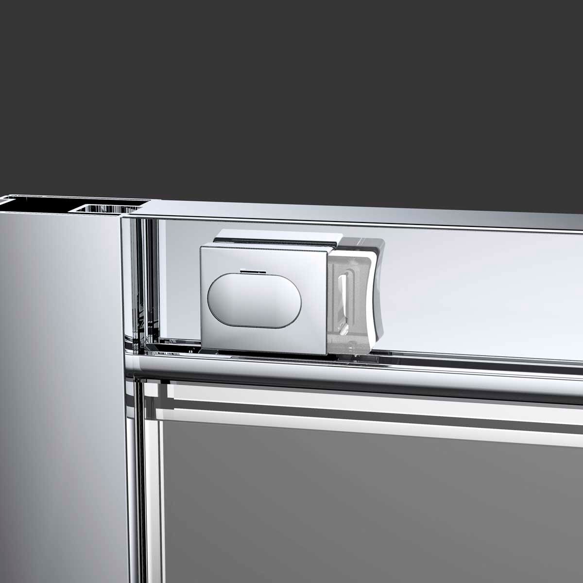 Душевая дверь в нишу Vincea Alpha VDS-3AL130CL 130 см, стекло прозрачное, хром - 4