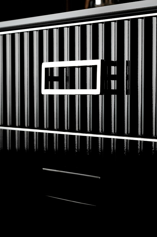 Тумба под раковину моноблок Boheme Armadi Art Monaco 80 черный глянец - хром 866-080-BCR - 7