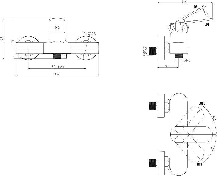 Смеситель BelBagno Ancora ANC ESDM CRM для душа ANC-ESDM-CRM - 1