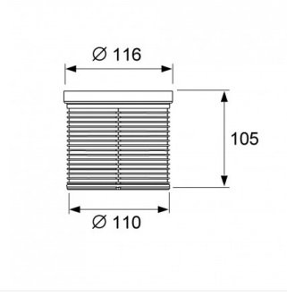 Удлинитель без фланца, без решетки 3660006 - 1