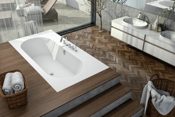 Ванна из литьевого мрамора Kolpa San Atys 200х100 белая 621430 - 1