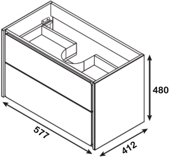Тумба для комплекта Roca Ronda 60 белый глянец, антрацит ZRU9302963 - 4