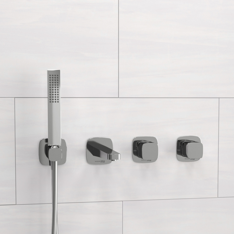 NEW A8651.312.314.326.087.103 Встраиваемый комплект для ванны с лейкой и изливом - 0