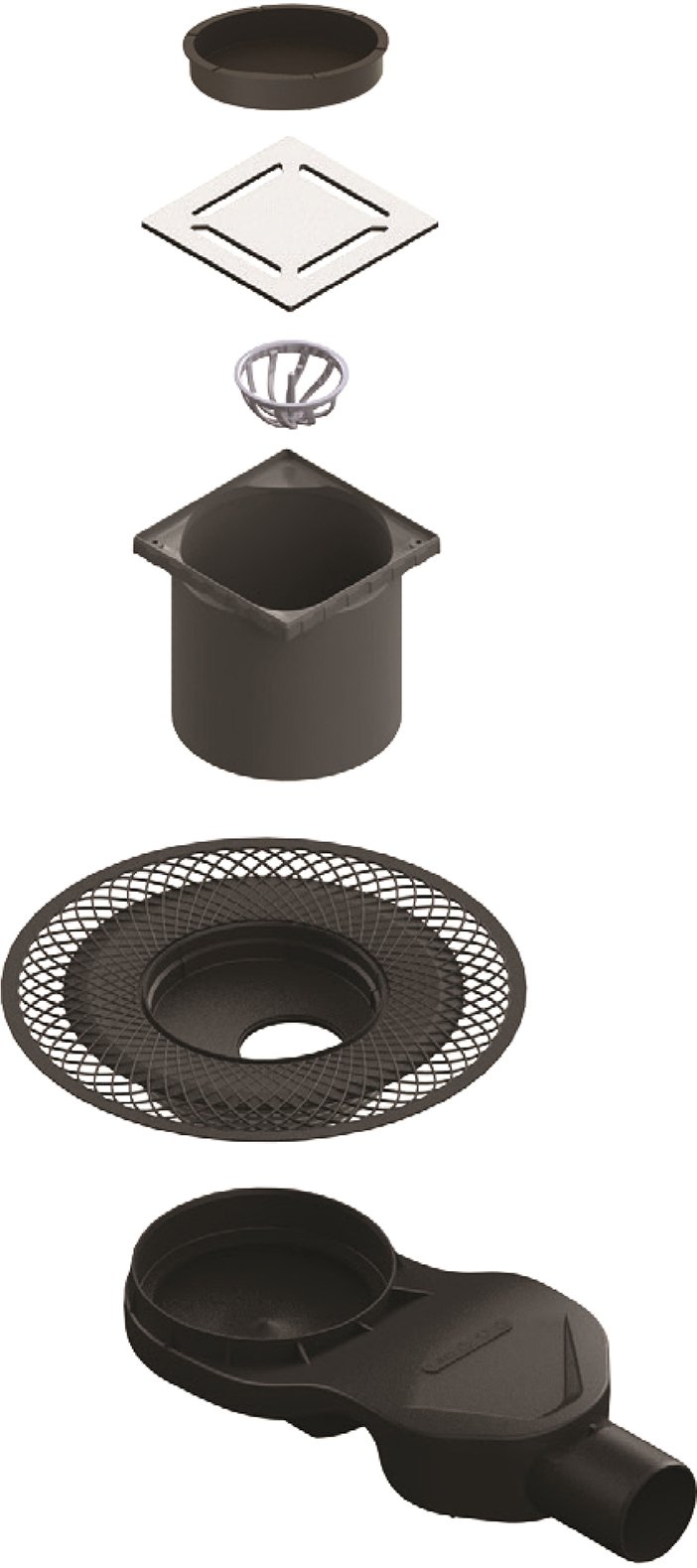 Душевой трап Berges Wasserhaus Platz Norma 15x15 см 090159 - 5