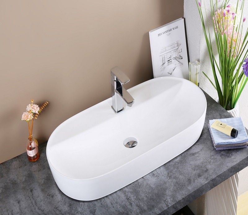 Раковина накладная Ceramalux N 81 белый  D1347 - 3