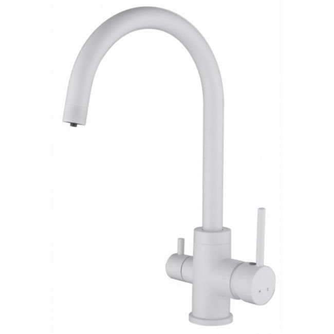 Смеситель Kaiser Merkur 26744-4 для кухонной мойки, белый - 0