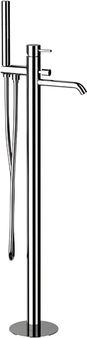 Смеситель для ванны с душем Remer X Style X08 напольный, С ВНУТРЕННЕЙ ЧАСТЬЮ - 0