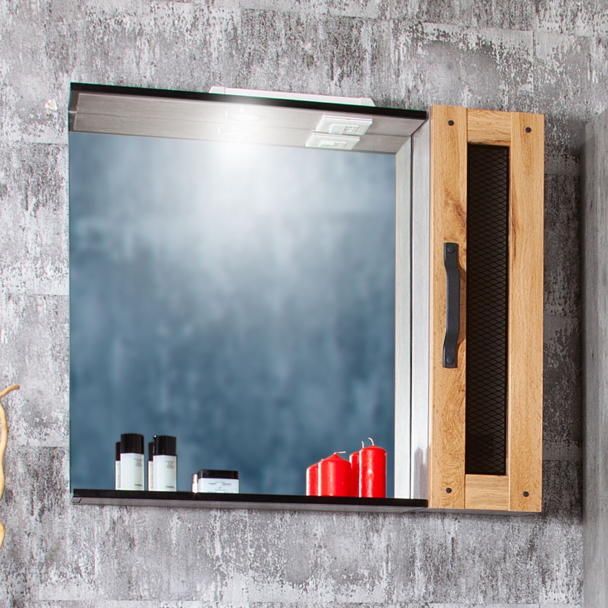 Зеркало-шкаф Бриклаер Лофт 80 - 0