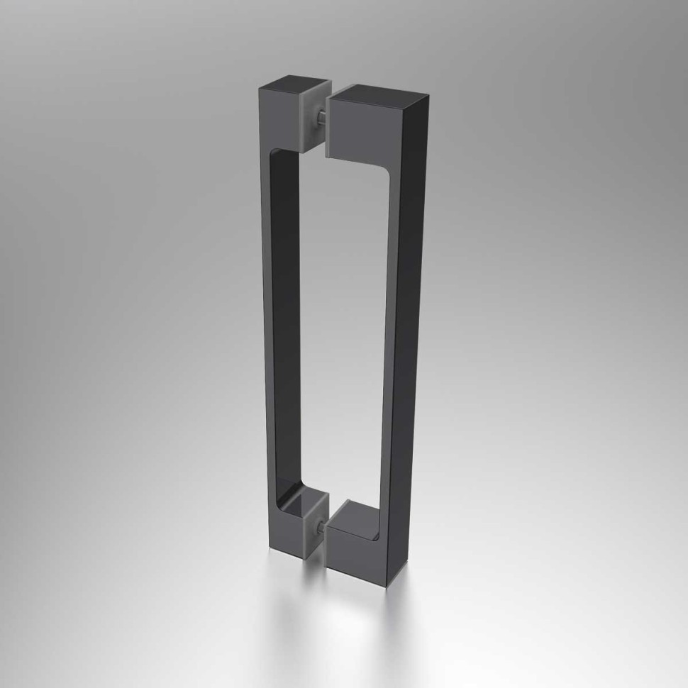 Душевая дверь в нишу Vincea Alpha 60х195 профиль темный хром стекло прозрачное  VDP-3AL600CLGM - 1