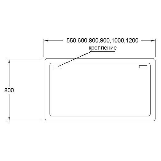 Зеркало Sanvit Армония 75 с подсветкой zarm75 - 2