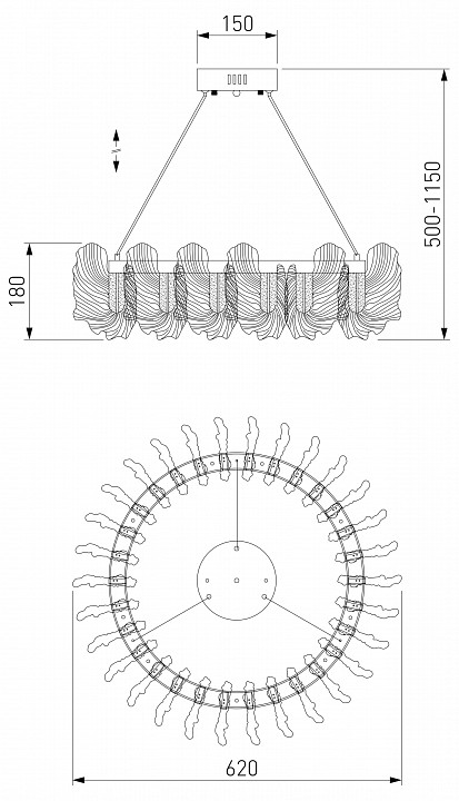 Подвесной светильник Bogate's Farfalla 90374/1 - 4